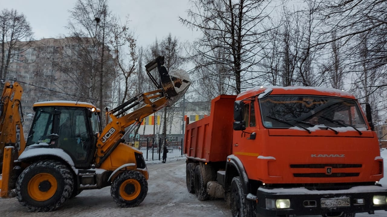 Уборку снега провели в городском округе Щербинка