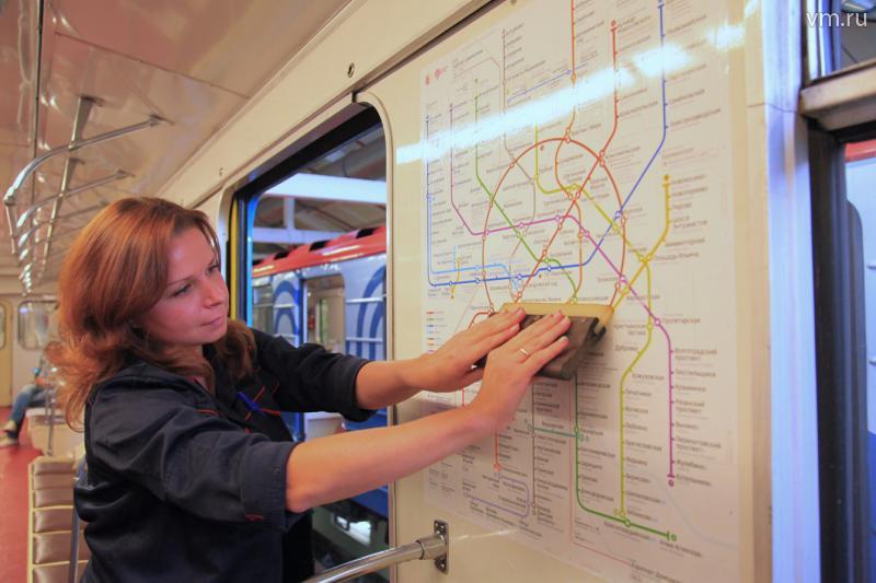 В метро появилась карта Московской кольцевой железной дороги