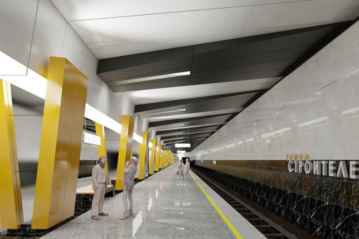 Желтые колонны украсят станцию метро на Троицкой линии в Москве